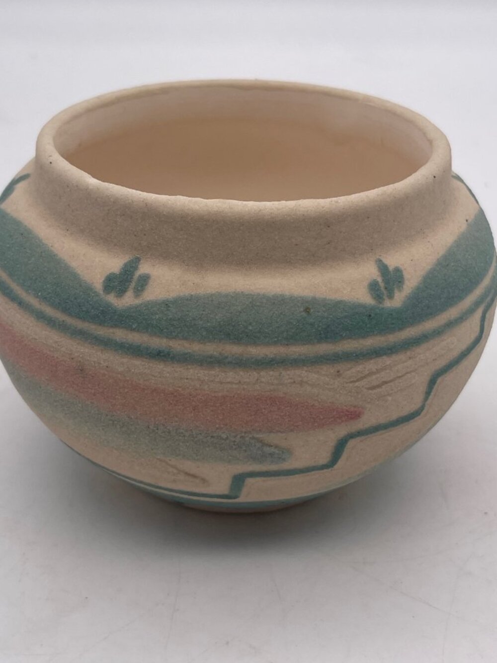 Sunwest Indian Art Ltd. Sand Art Pottery Vase Signed Original NM USA 90s